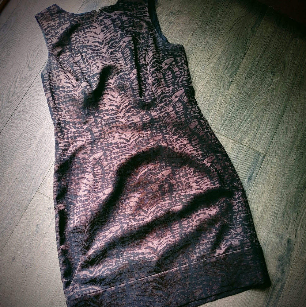 MICHAEL Michael Kors Black and Brown Patterned Mini Dress